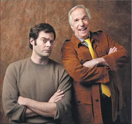  ?? Al Seib Los Angeles Times ?? “I MADE Bill Hader laugh,” marvels Henry Winkler, right, of his “Barry” costar, who is also the new show’s director and co-creator.