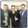  ?? Catherine Bigelow / Special to The Chronicle ?? Artist Doug Aitken (left) with Instagram co-founder Mike Krieger and FAM Director Max Hollein at SFMOMA.