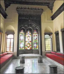  ??  ?? A room inside Beiteddine Palace in Lebanon.