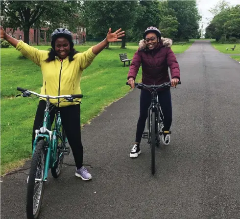  ?? ?? Bike for Good offers cycling lessons, led rides and practical cycle awareness training, while also refurbishi­ng donated bikes and selling them again