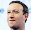  ?? AP ?? Mark Zuckerberg, Facebook CEO: Stock shed 14 per cent of its value this week.