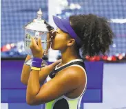  ?? Matthew Stockman / Getty Images ?? Osaka became the first woman in 26 years to win the U.S. Open title after losing the first set.