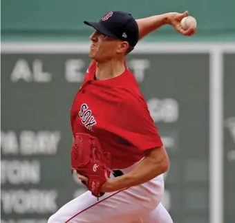  ?? STUART CAHILL / HERALD STAFF FILE ?? DEPENDABLE: Nick Pivetta throws during the first inning against the Yankees at Fenway Park on Saturday.