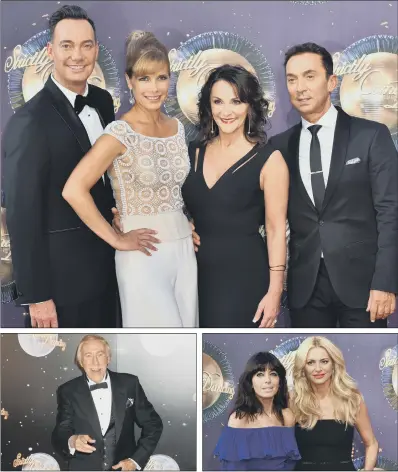  ??  ?? Strictly Come Dancing judges Craig Revel Horwood, Darcey Bussell and Bruno Tonioli welcome new addition Shirely Ballas; tonight’s launch show will include a tribute to former host Sir Bruce Forsyth and will be presented by Claudia Winkelman and Tess...