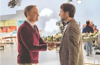  ?? LACEY TERRELL/SONY PICTURES/TNS ?? Tom Hanks and Matthew Rhys in a scene from “A Beautiful Day in the Neighborho­od.”