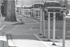  ?? GORD WALDNER ?? A look at the bike lanes down 4th Avenue North. Council heard that dedicated bike lanes benefit more than just cyclists.