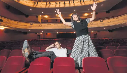  ?? CHRIS SKELTON/THE PRESS ?? Carly gets a bit carried away at what appears to be a private, one-off matinee production of The Sound of Music just for her and Mike at the Isaac Theatre Royal.