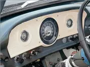  ??  ?? Plain painted dash features single central speedomete­r.