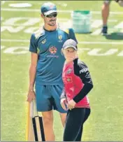  ?? GETTY ?? Mitchell Starc left Australia’s ODI series in South Africa midway to watch wife Alyssa Healy play the final of the T20 Word Cup.