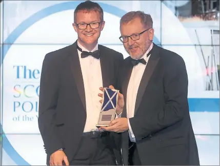  ??  ?? PRIZE: David Mundell won Best Scot at Westminste­r on Thursday night at The Herald Scottish Politician of the Year Awards 2016. Picture: Gordon Terris