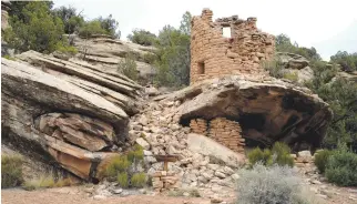  ??  ?? canyons of the ancients national monument. Painted Hand Pueblo is a village site from the 1200s that is one of 6,000 archaeolog­ical sites making up the Canyons of the Ancients National Monument in the Four Corners area of Colorado. It was designated by...