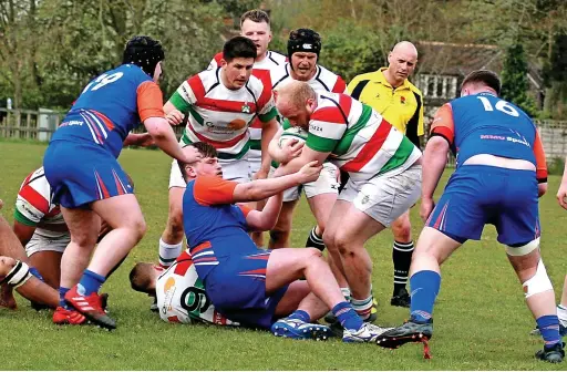  ?? ?? ●●Stockport celebrated their centenary with victory over Rossendale