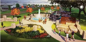  ?? City of League City ?? A rendering shows a conceptual vision of League City’s League Park after renovation­s.