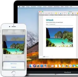  ??  ?? Die Zwischenab­lage basiert seit macos Sierra und IOS 10 auf icloud. Sie erlaubt den einfachen Datenausta­usch zwischen den Geräten per Copy-and-paste.