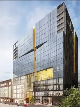  ?? FOUR SEASONS ?? The Four Seasons Hotel and Private Residences Montreal will be a glass tower built on the site of the former Hôtel de la Montagne. The architects are Lemay and Sid Lee Architectu­re, both of Montreal.