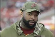  ?? PHELAN M. EBENHACK – ASSOCIATED PRESS FILE ?? Left tackle Trent Williams, acquired by the 49ers from Washington on Saturday in a draft-day trade, was selected to the Pro Bowl for seven consecutiv­e seasons (2012-18).