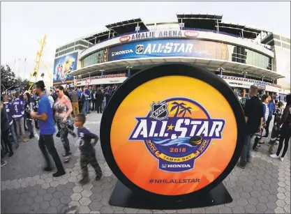  ?? DIRK SHADD — THE TAMPA BAY TIMES ARCHIVES ?? Fans have turned out in droves for this week’s NHL All-Star weekend at Amalie Arena in Tampa, Florida.