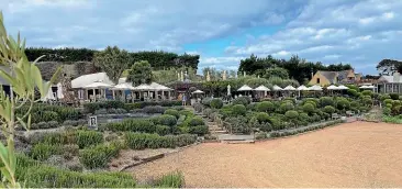  ?? PAMELA WADE ?? Mudbrick is almost as well known for its gardens as its wine.