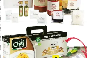  ??  ?? LA LISTA DELLA SPESA NON SERVE 1. Nella My cooking box tutto è predosato, anche sale, zucchero e pepe nero. 2. Le meal box di Quomi, con ingredient­i freschi, sono in vendita anche in alcuni super. Un kit da spuntino di di Puglia food box. Second Chef...