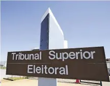  ?? DIDA SAMPAIO/ESTADÃO-1/8/2018 ?? Fachada. Sede do Tribunal Superior Eleitoral em Brasília