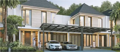  ??  ?? ARSITEKTUR MODERN MINIMALIS: Tipe Willow (LT/LB 200/ 260 m2) adalah tipe terbesar dengan lebar 10 meter. Khusus tipe ini terdapat ruang keluarga di setiap lantai.