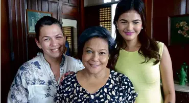  ?? ALLAN POLICARPIO ?? LOTLOT de Leon (left) reunites with momNora Aunor and works with daughter Janine Gutierrez (right) for the first time.