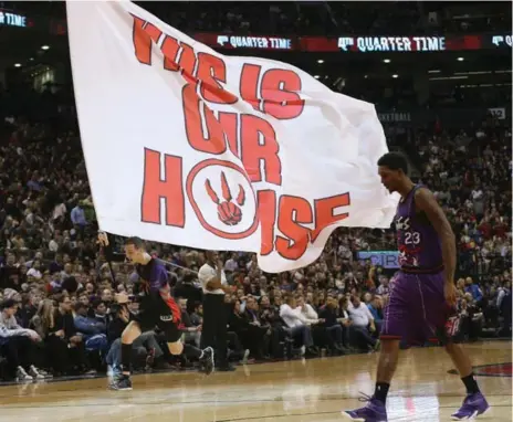  ?? RICK MADONIK/TORONTO STAR ?? The Raptors will be relying on the home crowd, and their experience last year against Brooklyn, to help them in the playoffs against Washington.