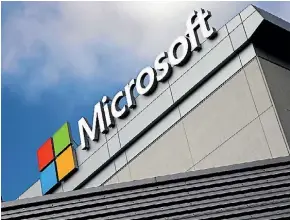 ?? REUTERS/LUCY NICHOLSON ?? Microsoft NZ pays more tax here in New Zealand than some of its peers.