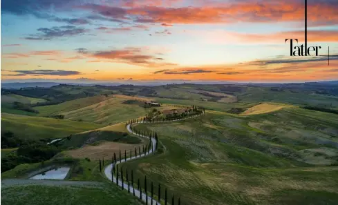  ?? ?? Take in the tranquilli­ty of Tuscany at sunrise as part of Regent’s Seven Seas Grandeur’s Glory of the Riviera itinerary