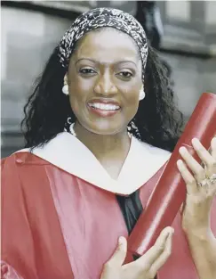  ??  ?? 0 Legendary soprano Jessye Norman pictured after receiving an honorary degree from Edinburgh University in 1991