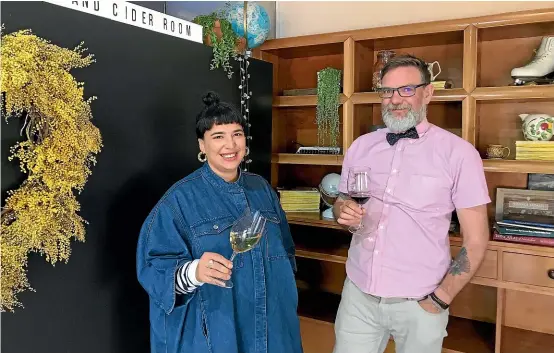  ??  ?? Maria Gonzalez and Cameron Woods, who both worked at the Neudorf Vineyards cellar door, have joined forces to rejuvenate the Kahurangi Estate cellar door and cafe at Upper Moutere with their new business, Tasteology @ Kahurangi Estate.