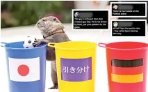  ?? ?? Japan’s shocking win against Germany in the Qatar World Cup last Wednesday was predicted by a river otter named Taiyo.