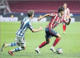  ?? FOTO: ATLÉTICO ?? Joao Félix entró en la segunda parte del partido ante la Real Sociedad