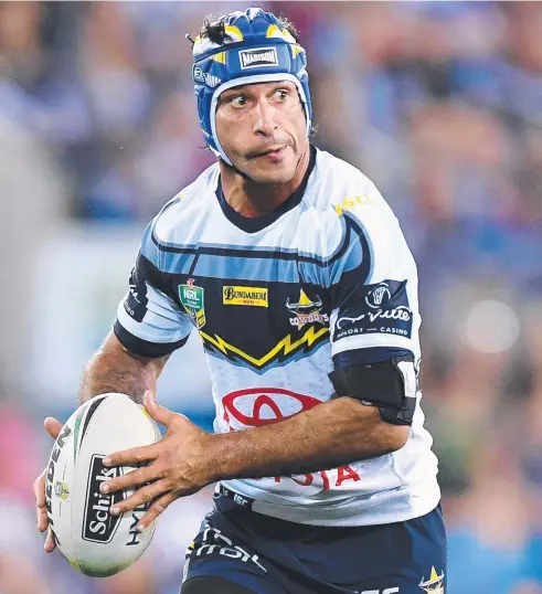  ??  ?? FAN FAVOURITE: Johnathan Thurston always loved stepping up for the Cowboys at big moments. Picture: BRADLEY KANARIS/GETTY IMAGES