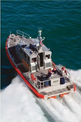  ??  ?? Above: Coast Guard personnel in some states spend up to 600 hours a month responding to alerts about unmanned boats that drifted off moorings.