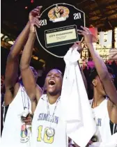  ?? SUN-TIMES ?? Receiver Reggie Fleurima (left) and Naperville Central kick off WCIU’s schedule when they travel to Neuqua Valley. The U’s last high school sports broadcast was Feb. 16, 2020, when Simeon, with Frederick Poole (above), beat Morgan Park for the city title.