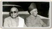  ??  ?? C. Rajagopala­chari, first Governor General of India along with Zain Yar Jung, while they were driving to Raj Bhavan