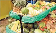  ??  ?? A produce display by Jamaica 4-H Clubs.