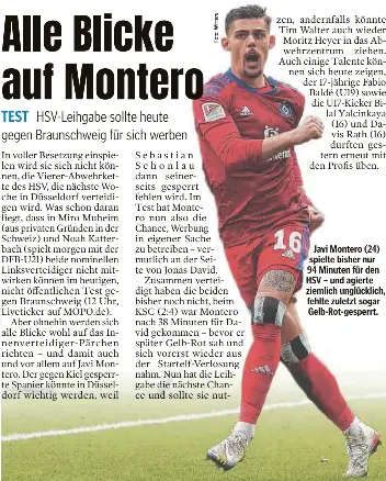 Alle Blicke auf Montero - PressReader