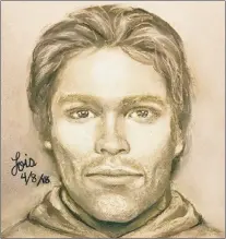  ?? AP PHOTO ?? This artist’s drawing released by attorney Michael Avenatti, purports to show the man that the adult film actress Stormy Daniels says threatened her in a Las Vegas parking lot in 2011 to remain quiet about her affair with President Donald Trump.