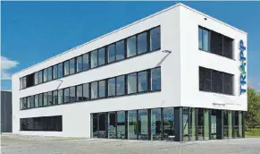  ?? FOTO: PR ?? Imposant: Seit einem Jahr ist der neue Firmensitz von Trapp in Friedrichs­hafen im Betrieb.