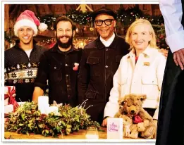  ?? ?? IN A FIX: Blades with his Repair Shop co-stars on last year’s Christmas special and, right, with wife Lisa-Marie
