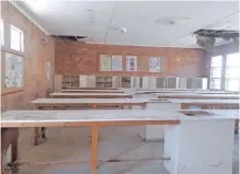  ?? Supplied ?? THE state of the classrooms at Woodview Secondary School. Teachers and parents have raised concerns after the school was merged with Sastri Park Secondary.