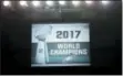  ?? MATT ROURKE — THE ASSOCIATED PRESS ?? The Eagles got to unfurl their Super Bowl LII banner prior to Thursday night’s 18-12 season opening victory over the Atlanta Falcons at Lincoln Financial Field.