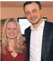  ??  ?? Angela Erwin (CDU Düsseldorf) und Paul Ziemiak, Vorsitzend­er der Jungen Union.