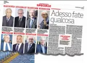  ??  ?? A fianco, una desolante Curva Sud senza tifosi sugli spalti. Sopra, un estratto del nostro giornale di sabato con l’articolo nel quale il direttore Alessandro Vocalelli ha avviato il dibattito