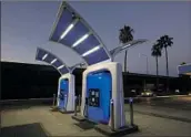  ?? Carolyn Cole Los Angeles Times ?? HYDROGEN refueling stations, like this one in Aliso Viejo, are few and far between. The fuel is also costly.