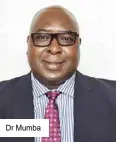  ??  ?? Dr Mumba