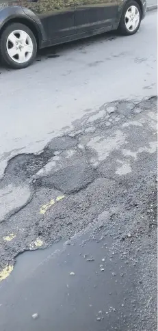  ??  ?? Email us with your pothole pictures at: News@peterborou­ghtoday.co.uk