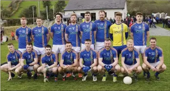  ??  ?? The Wicklow Senior football team ahead of their clash with Limerick in Askinagap.